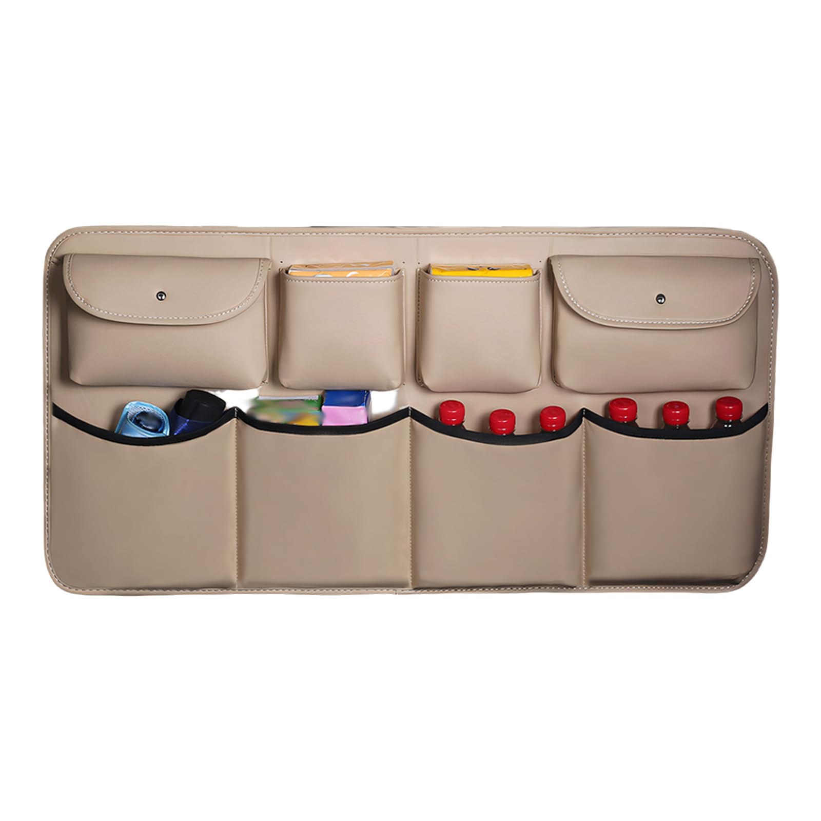 Yrohgkpn Beige Multifunctional Vehicle Seat Storage Bag Hanging Organizers Leakproof Hook Attachment For Daily Commute Organizers Backseat