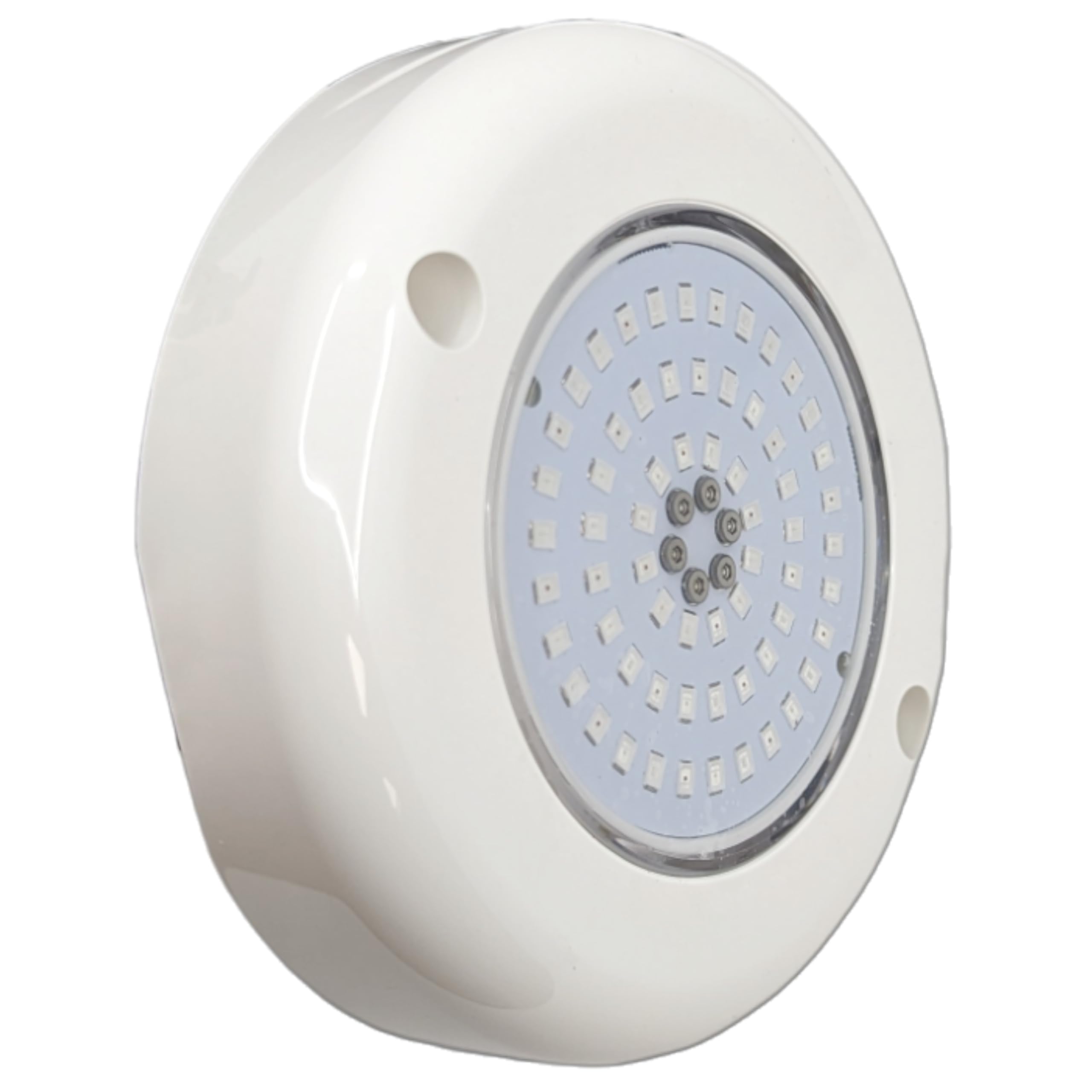 SWIMHOME Warmpool Foco LED Mini de Superficie para Piscina y Escalera, Blanco Frío 6000K, 6W, Resina Epoxy, Ø11cm