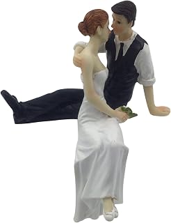5 inch Gazing at My Love Bride and Groom Wedding Cake Topper Wedding Engagement Anniversary Bridal Shower Party Cake Decoration Figurine Keepsake