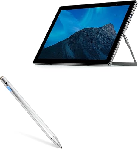 BoxWave Lápiz óptico compatible con Alldocube iWork 20, AccuPoint Active Stylus, lápiz digital electrónico con punta ultrafina, color plateado