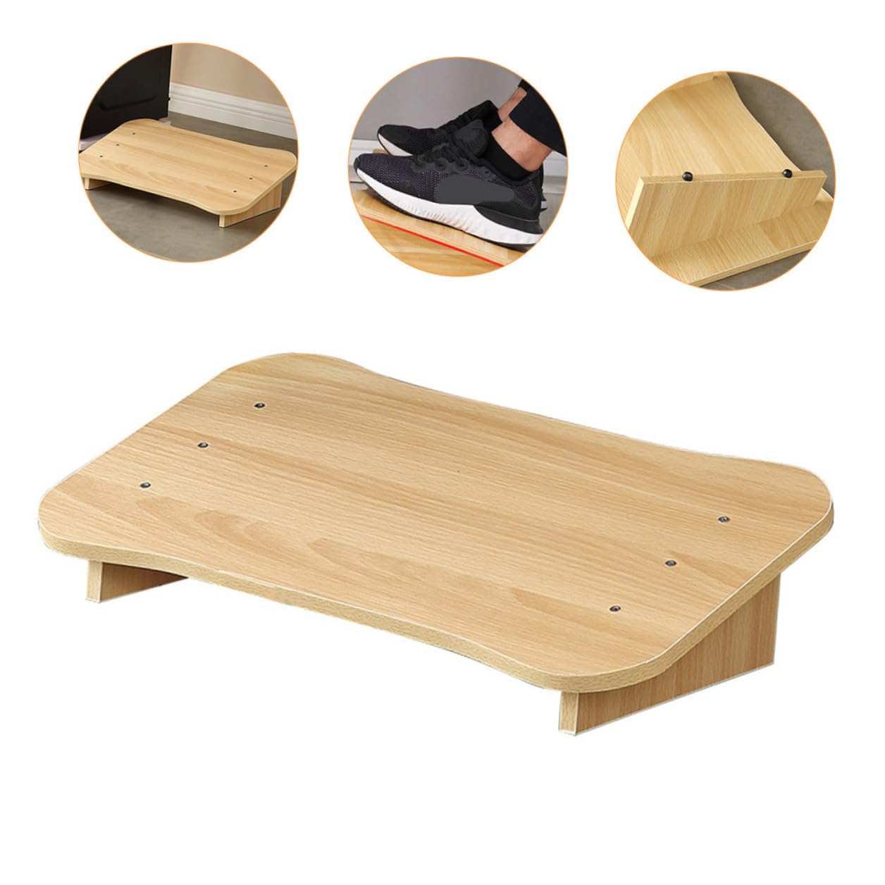 SOIMISS Reposapiés Inclinado Debajo del Escritorio para Oficina y Hogar Material Sintético y Diseño Ergonómico para Mayor Comodidad