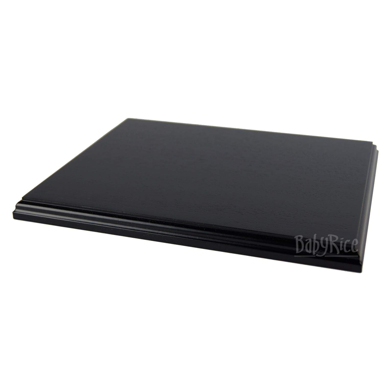 BabyRice Black Display Plinth Base 8x10” for Ornament, Trophy, Award, Castings