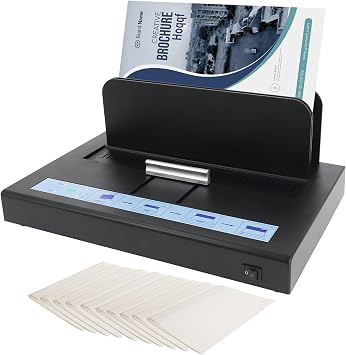 Thermal Binding Machine 500 Sheets Capacity Book Binding Material 110V Binding Machine A3Short Edge/A4/A5 Document Heat Binder with 10Pcs Covers Black