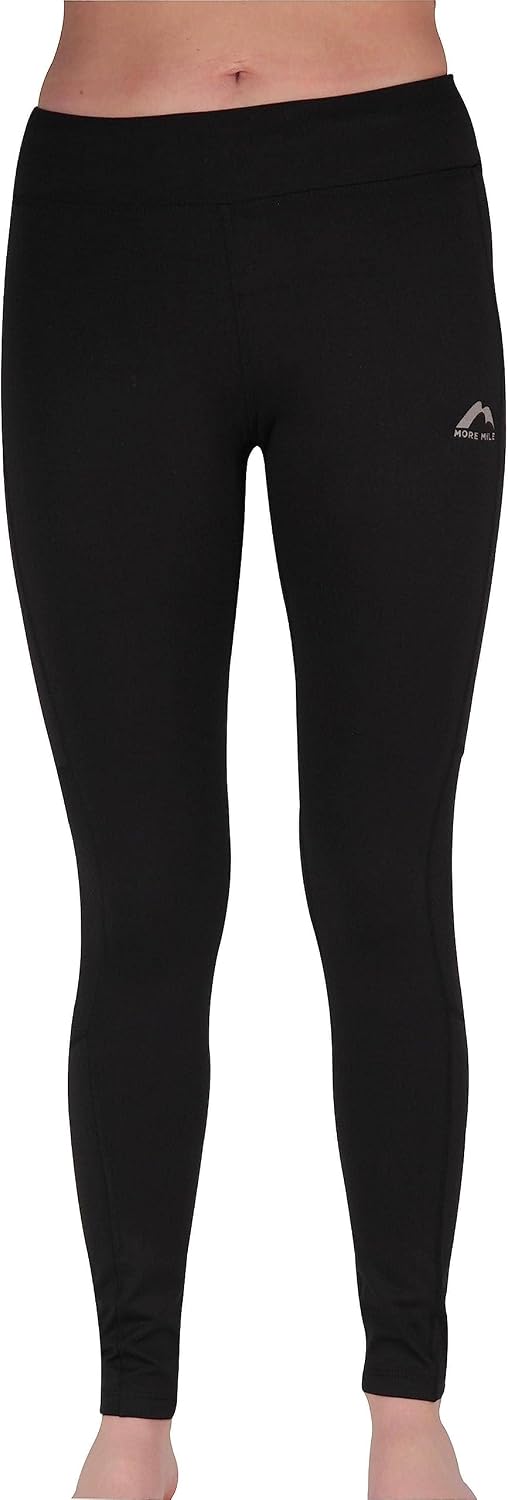 More Mile Excel Womens Long Running Tights - Black-S