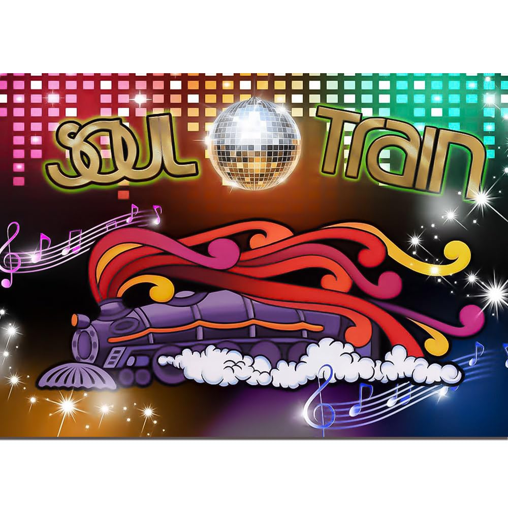 Qian 10x8FT 70's and 80's Disco Dancing Prom Party Decor Photo Background 70's Theme Photography Backdrop Neon Glow Photo Background Studio Props