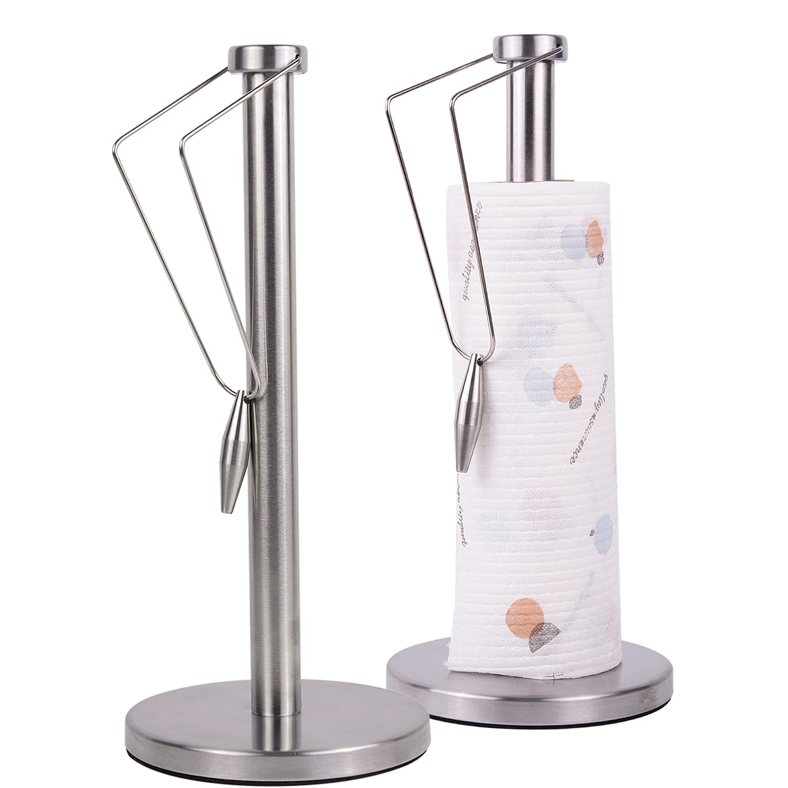 Amazon.com - aZugo Standing Paper Towel Holder Countertop, Weighted Base  Easy to Tear Paper Towel Dispenser Fits for Kitchen Bathroom Paper Towel  Holder 2 Pack