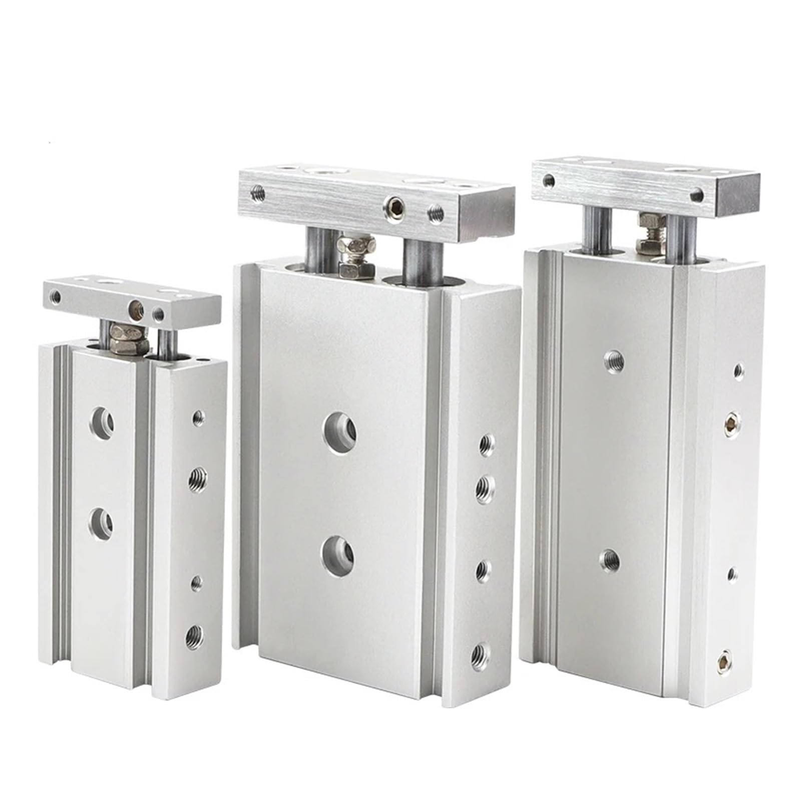 Cilindro neumático de Aire de Doble Eje y vástago Doble de Acero Inoxidable 15x10 15x20 15x30 15x40 15x50 15x60 15x70 15x80 15x100(CXSM15-30)
