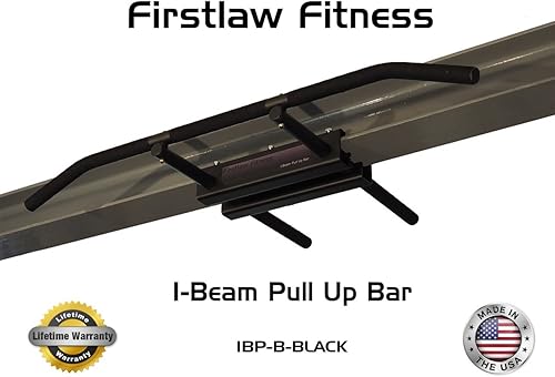 Miniatura 4 de Firstlaw Fitness - Límite de peso de 600 libras - Barra de dominadas I-Beam - Barra larga con extremos doblados cinta de agarre fabricada en los