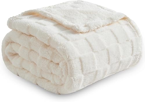 Miniatura 1 de NEWCOSPLAY Manta súper suave de franela sedosa de alta calidad, de forro polar a cuadros 3D, ligera, para uso durante todas las estaciones (cuadros