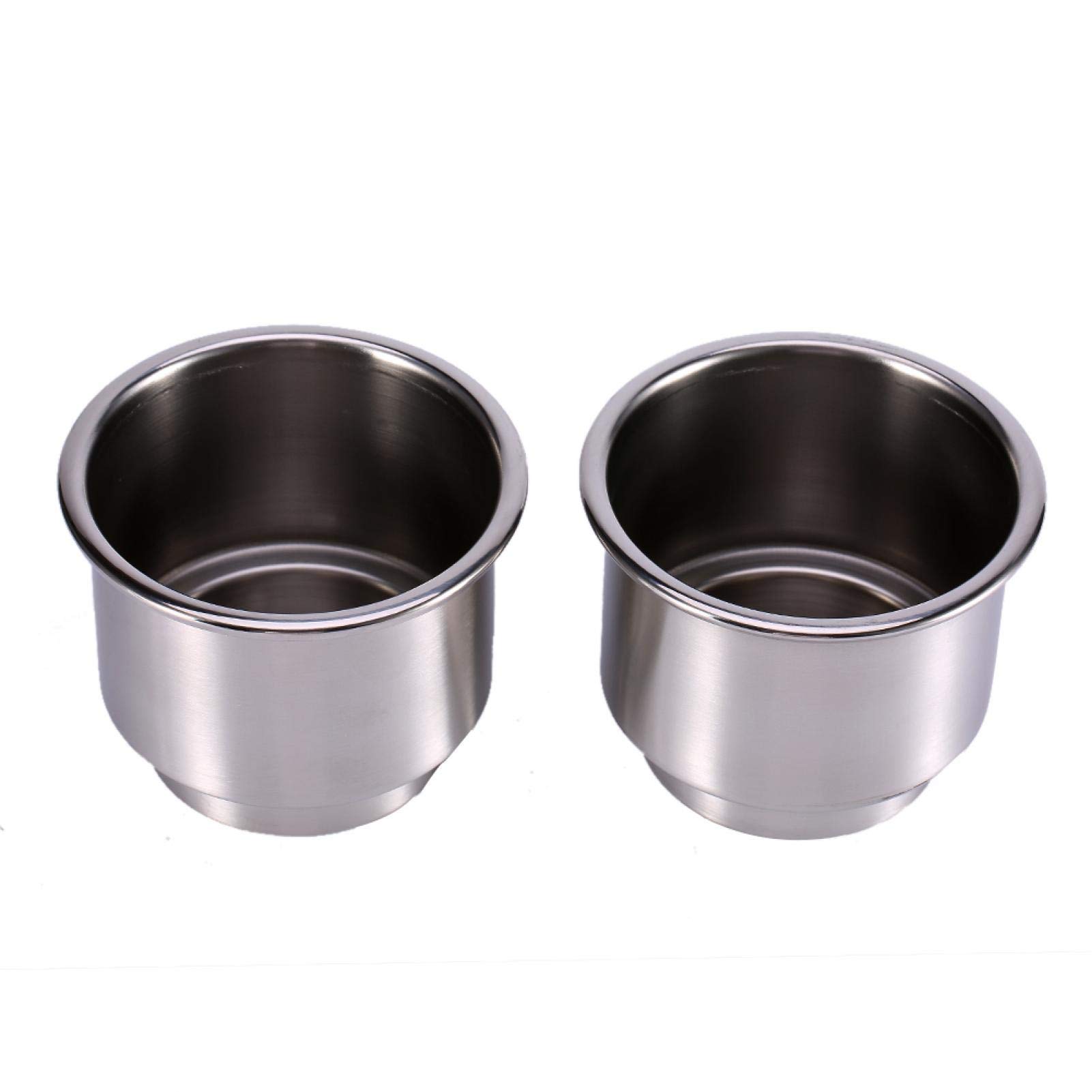 2pcs Porte-gobelet de Voiture, Porte-Bouteille de Boisson en Acier Inoxydable pour Rangement Cafe Thé Porte-Boisson Tasse Bouteille Les Campeurs de Bateau Marin RV