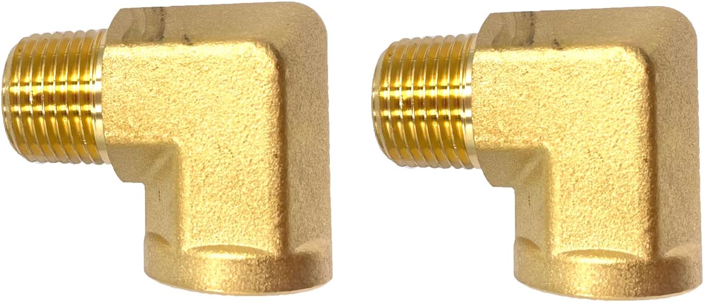 Lot De 10 Coudes En Laiton 90° - 1/4" OD Tube X 1/8" Mâle NPTF, Température -53°C à +121°C