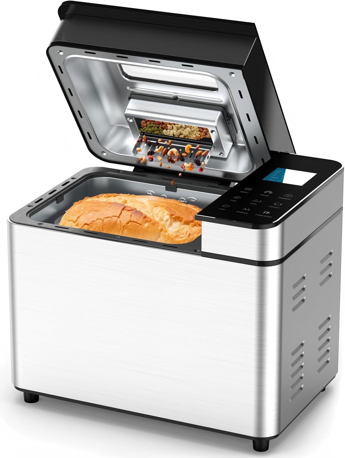 25-in-1 Automatic Bread Maker with Recipes & Delay Timer – Easy Homemade Bread!