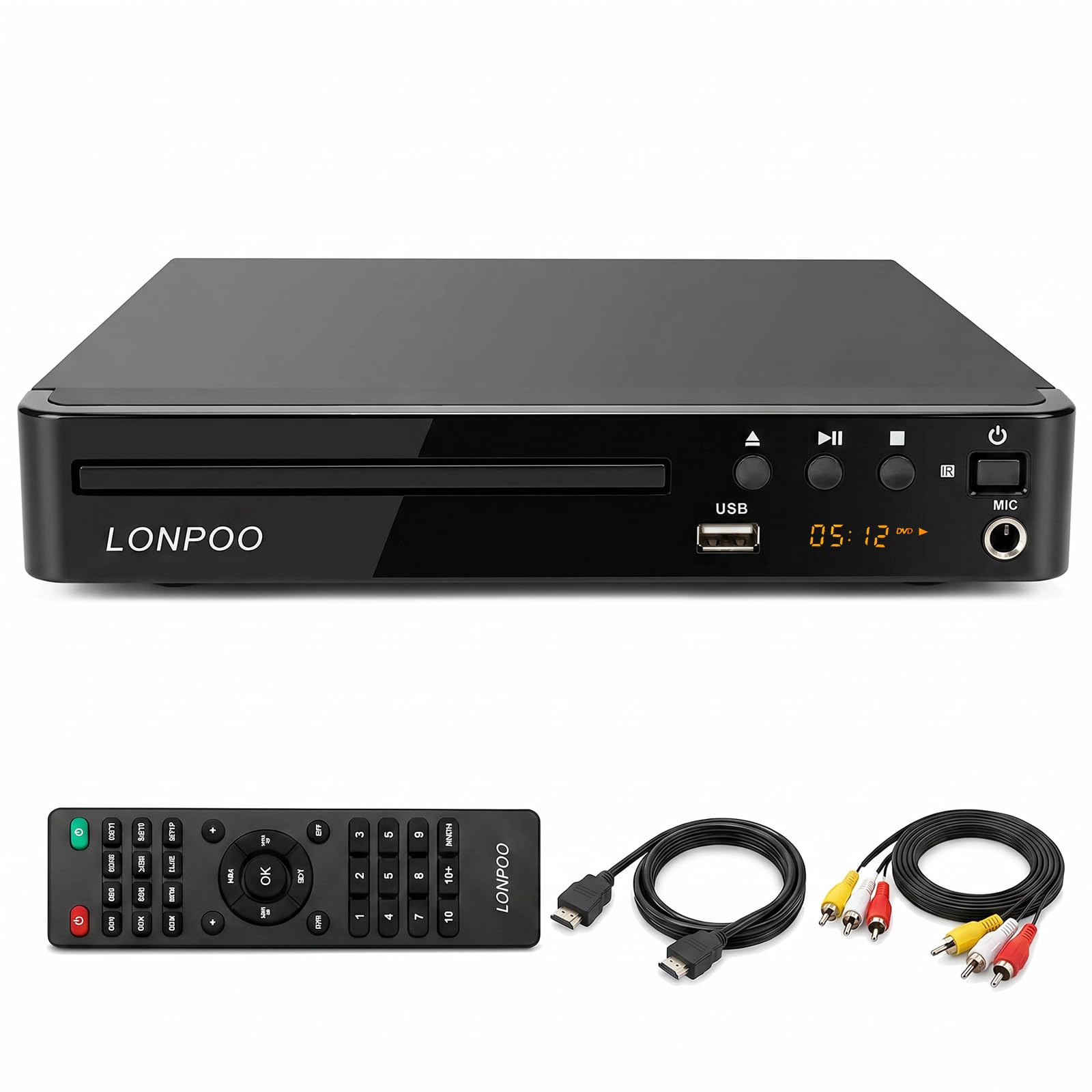 LP-099 Multi Region Code Zone Free PAL/NTSC HD DVD Player CD Player with Remote & USB - Compact Design-image-45