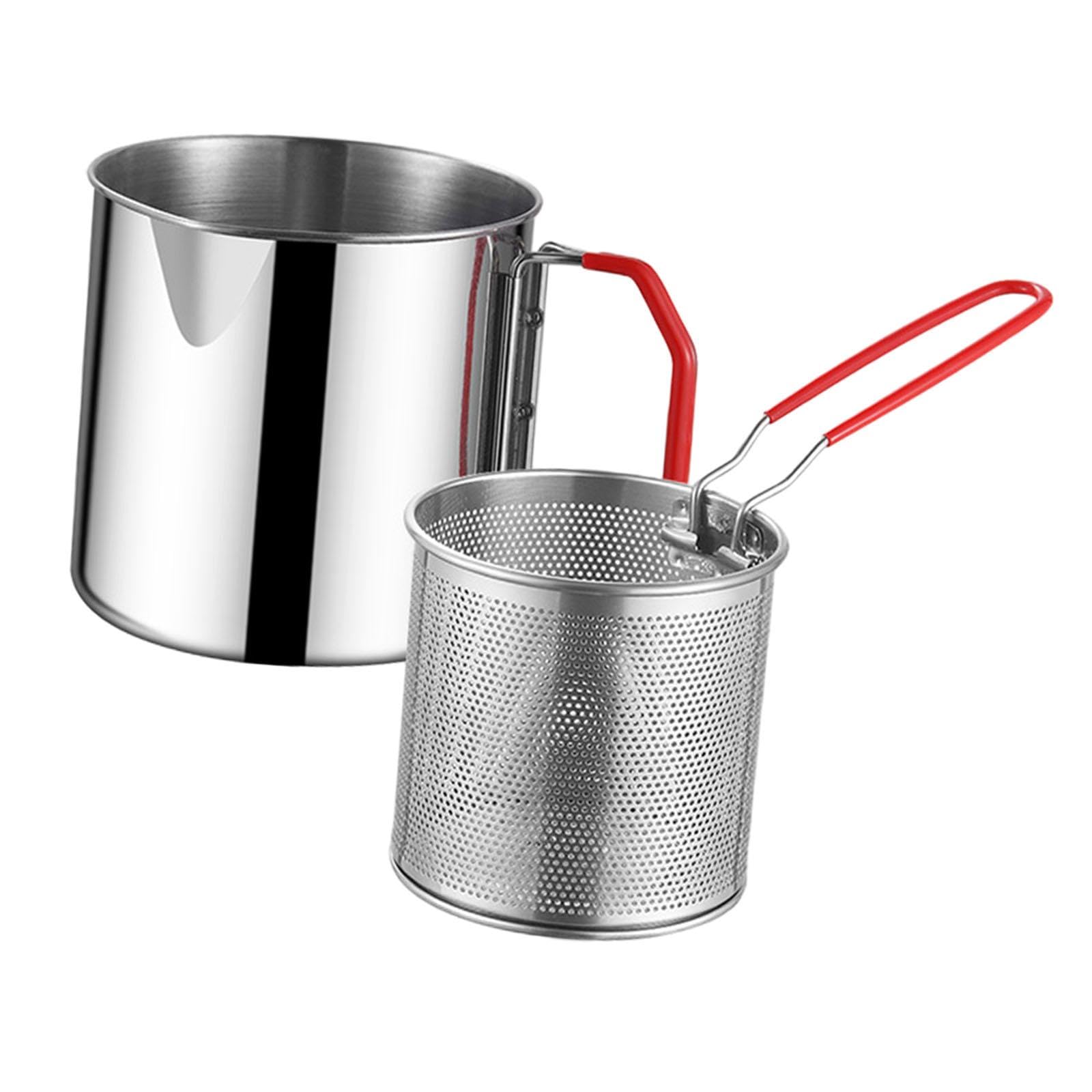 Sharplace Pentola per Friggere con Filtrante, Accessori Da Cucina, Pentole Resistenti per Uso Domestico, Pratiche E Multiuso con Manico, Style a Basket