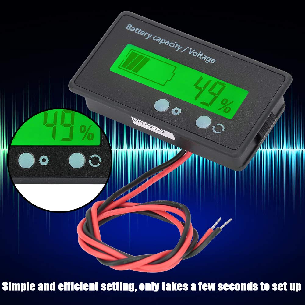 Voltmètre Digital 12V-84V DC Avec Rétro-éclairage Bleu Et Alarme - Frienda - Pour Batterie Voiture, Moto, Camping-car