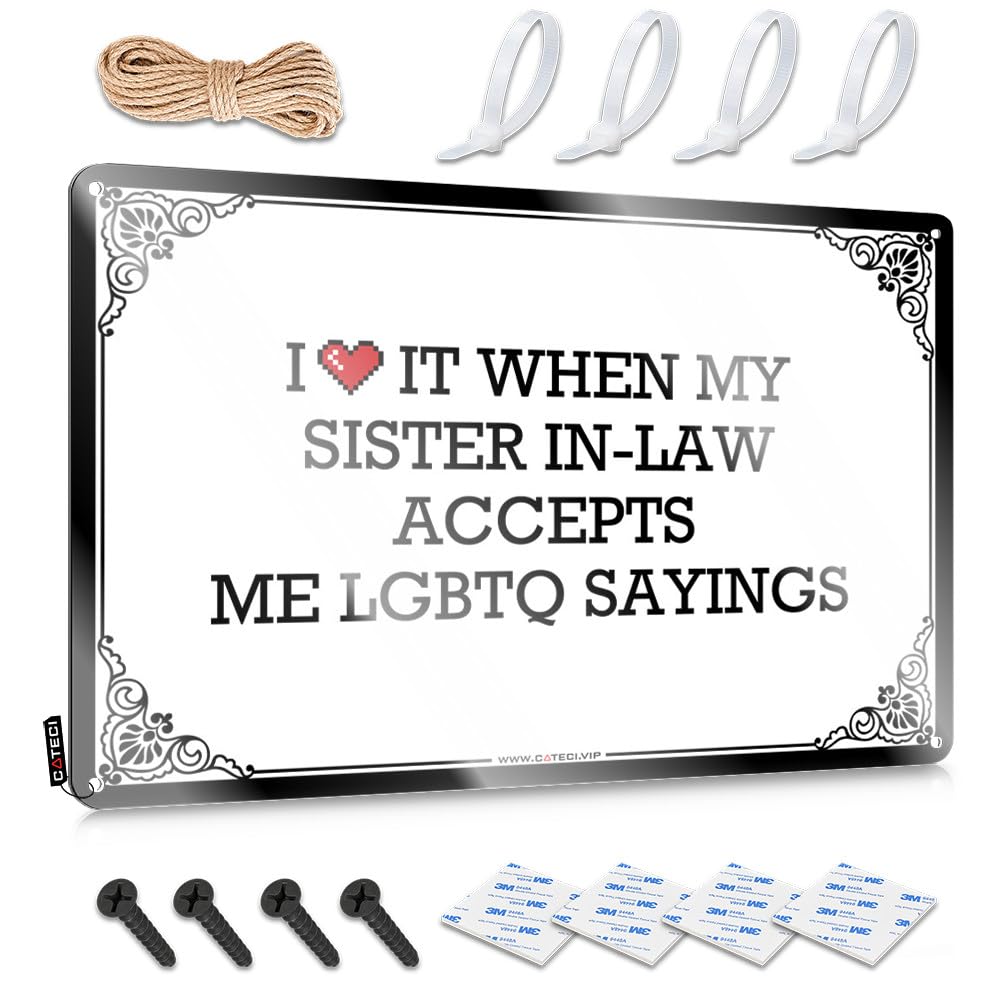 Gaming, Farmhouse Signs Pool Bar Soft Bath I Love It When My Sister In-law Accepts Me Lgbtq Sayings | Rustic Chic Wall Art(20X30CM)