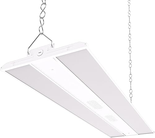 CINOTON Luz LED de tienda de 4 pies y 220 W con 29700 lm, 0-10 V regulable Lineal Iluminación de alta bahía con 5000 K, 120-277 V 135 LMW Luces
