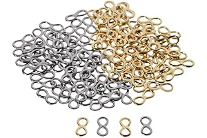 100Pcs Infinity Links for Jewelry Making