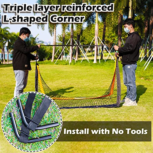 Image of Happy Jump Kids Backyard Soccer Goals 7x5 & 5x3.6 FT, Portable Outdoor Play | For Kids Ages 6-14 Backyard Play, Weatherproof Net Steel Frame, Quick Setup Sturdy for All Weather Outdoor Training
