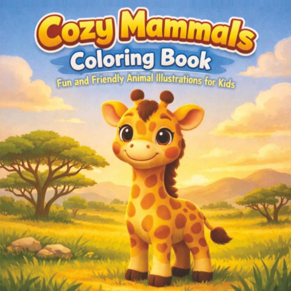 Cozy Mammals Colouring Book: Fun and Friendly Animal Illustrations for Kids (Little Hands Animal Coloring Book Series)