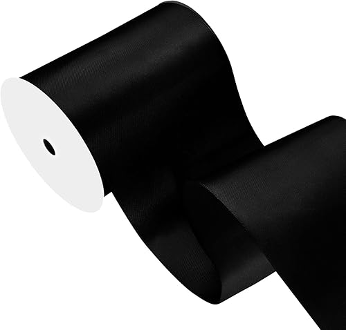 Miniatura 966 de Cinta de satén verde esmeralda de doble cara de 1-1/2 pulgadas x 50 yardas, cinta de poliéster verde esmeralda para envolver regalos, muy adecuada