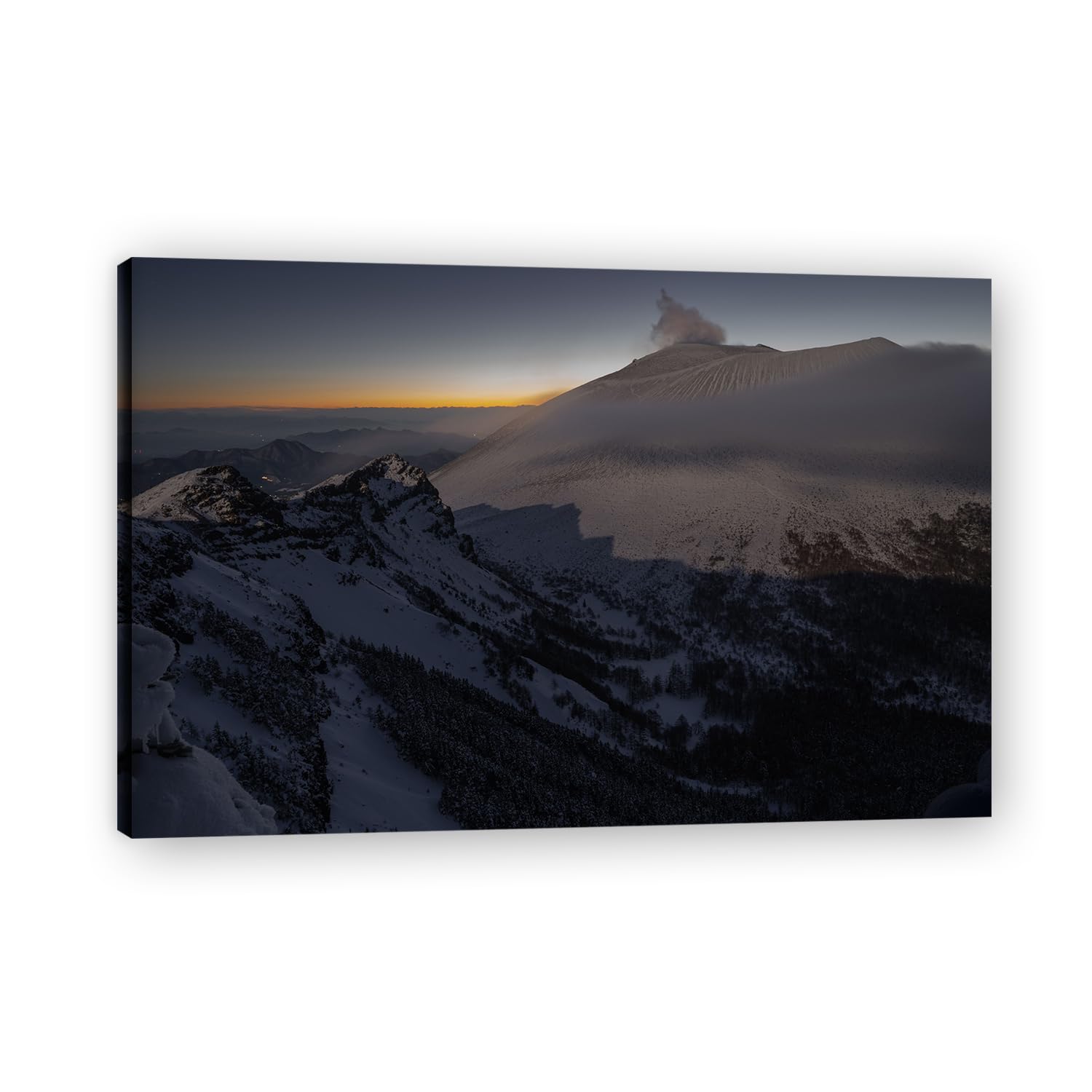 VHdfgTY It Grew DarkElegant Mountain Landscape Canvas Wall Art Nature Scenery Home Decor 70x105cm Framed