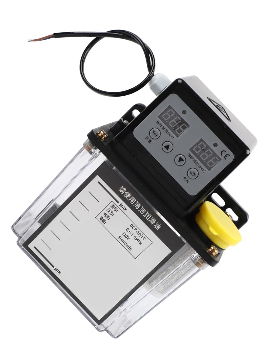Pompa di olio lubrificante automatica 1L/2L Olio per ingranaggi in lega con display digitale per sistema di raffreddamento della macchina CNC 110 V 50 ml/min