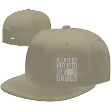 Please Do Not Feed The Whores Drugs Hats for Men Black Hat Flat Bill Mens Trucker Hats Classic Baseball Cap