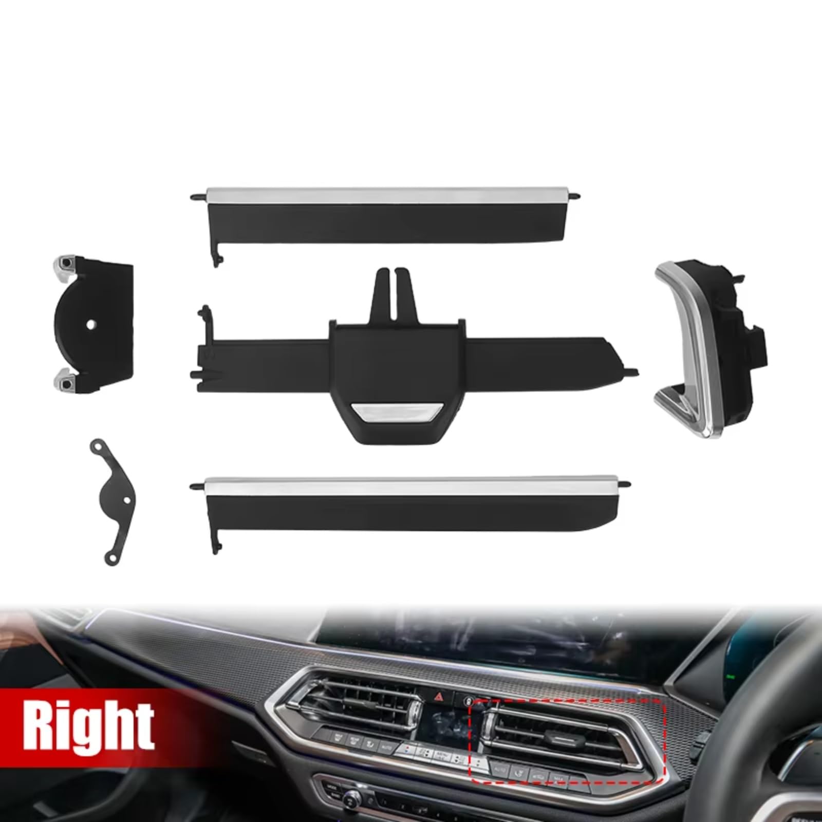 Klips do kratki wentylacyjnej do G06 X6 2020-2021 (prawy) | Kompatybilny z BMW, 64119458541, 64119458543, bezpośredni zamiennik, łatwy montaż, dopasowanie, wytrzymała konstrukcja