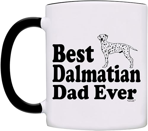 Vista 2 de Taza Best Dalmatian Dad Ever Taza de café-0091-Negro