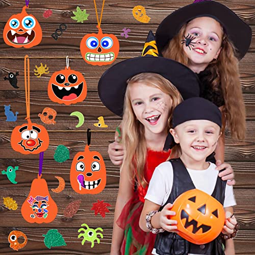 Natonhi 430Pcs Halloween Crafts for Kids, Fall Foam Pumpkin Decorating Kit - image 9