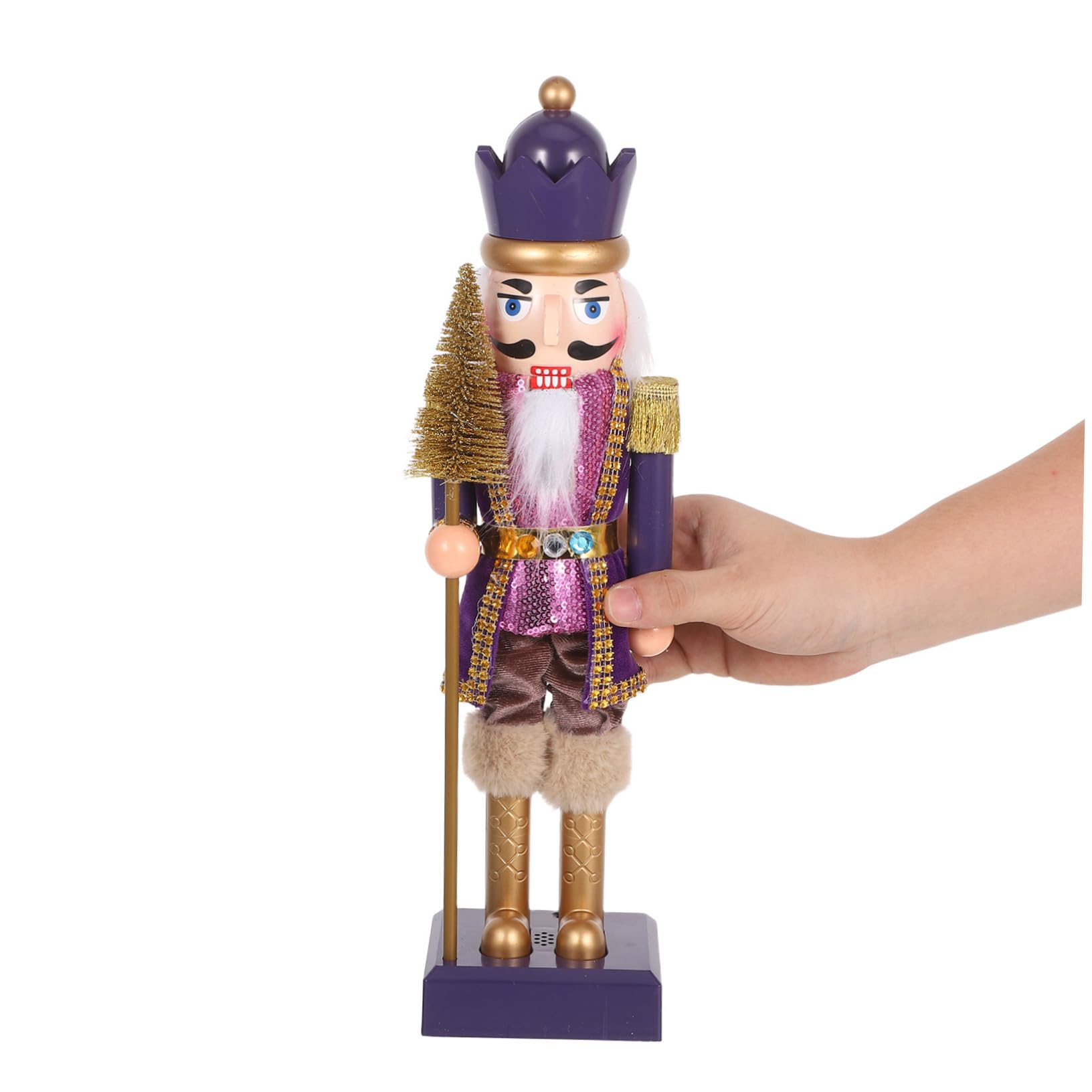 STOBAZA Nussknacker-Soldat Figur Traditionell Weihnachten Spielzeug Dekoration aus Kunststoff für Kaminsims oder Schreibtisch