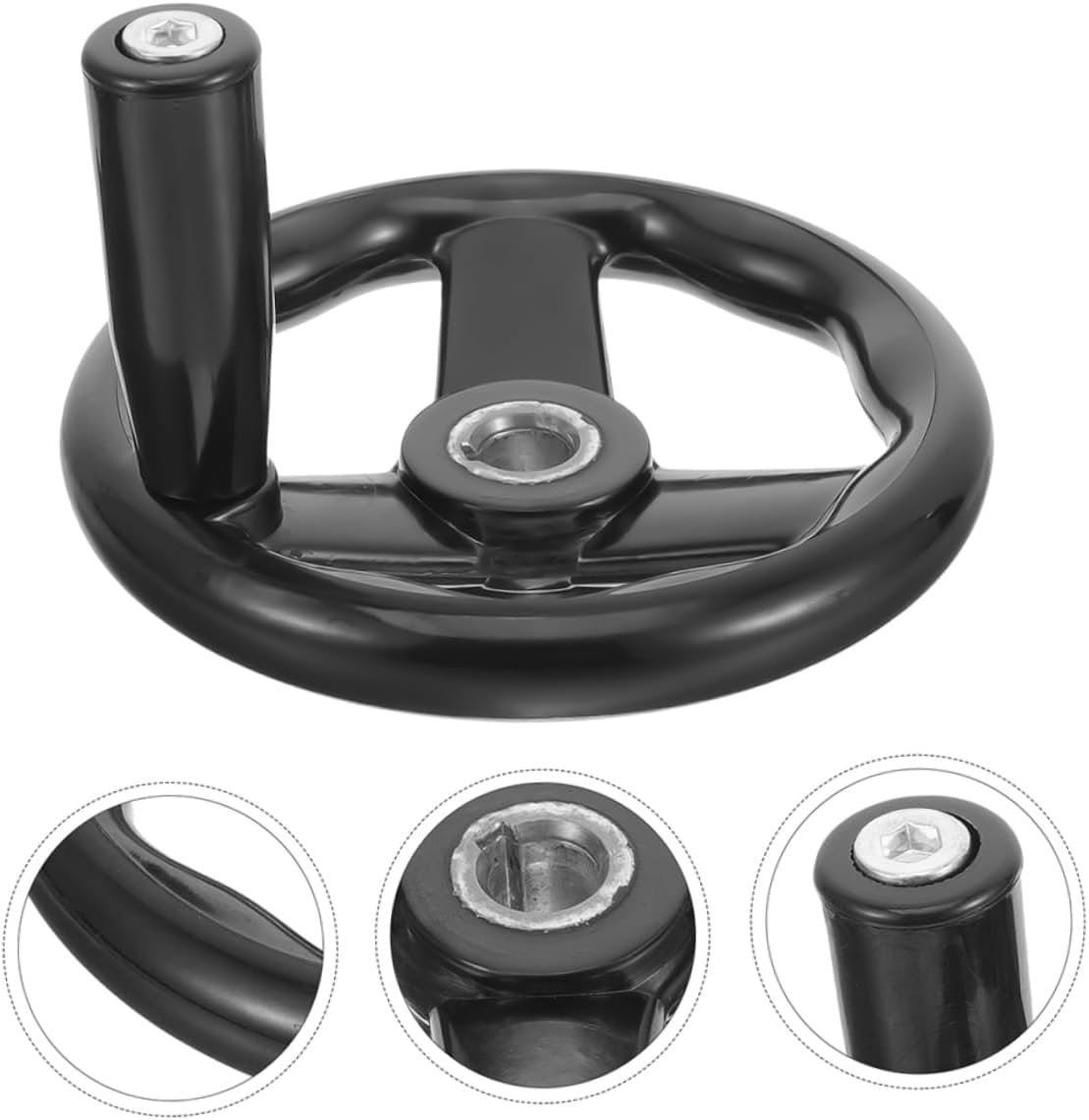 Cabilock 2pcs Hand Wheel Crank Handle for Lathe Machine Comfortable Installation for Industrial and Mechanical Applications