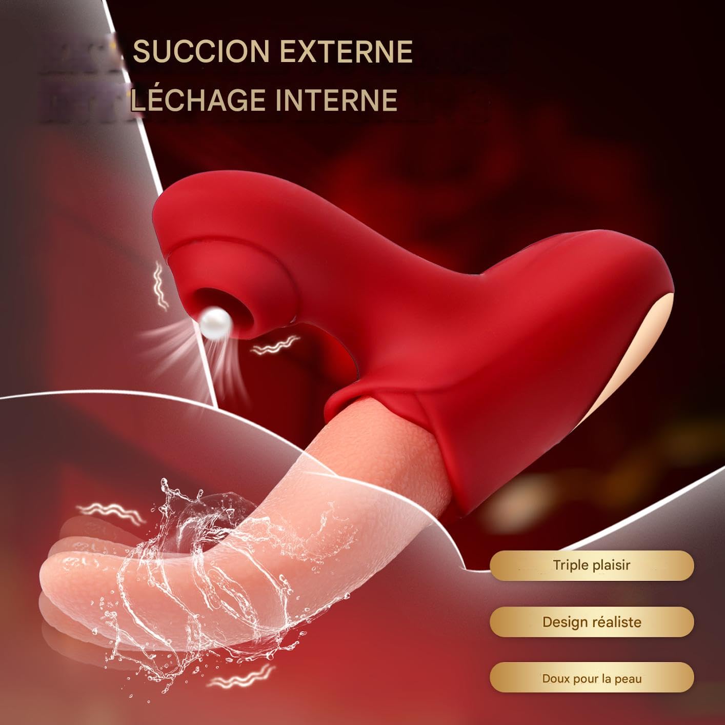 Vibromasseur Sex Toys Vibromasseur Point G Mamelon Stimulateur Clitoridien 4 En 1 Langue Poussant Rose Vibromasseurs Feminin Clitoridien Aspiration Sex Toy Avec 10 Modes Vibromasseurs De Vibration De