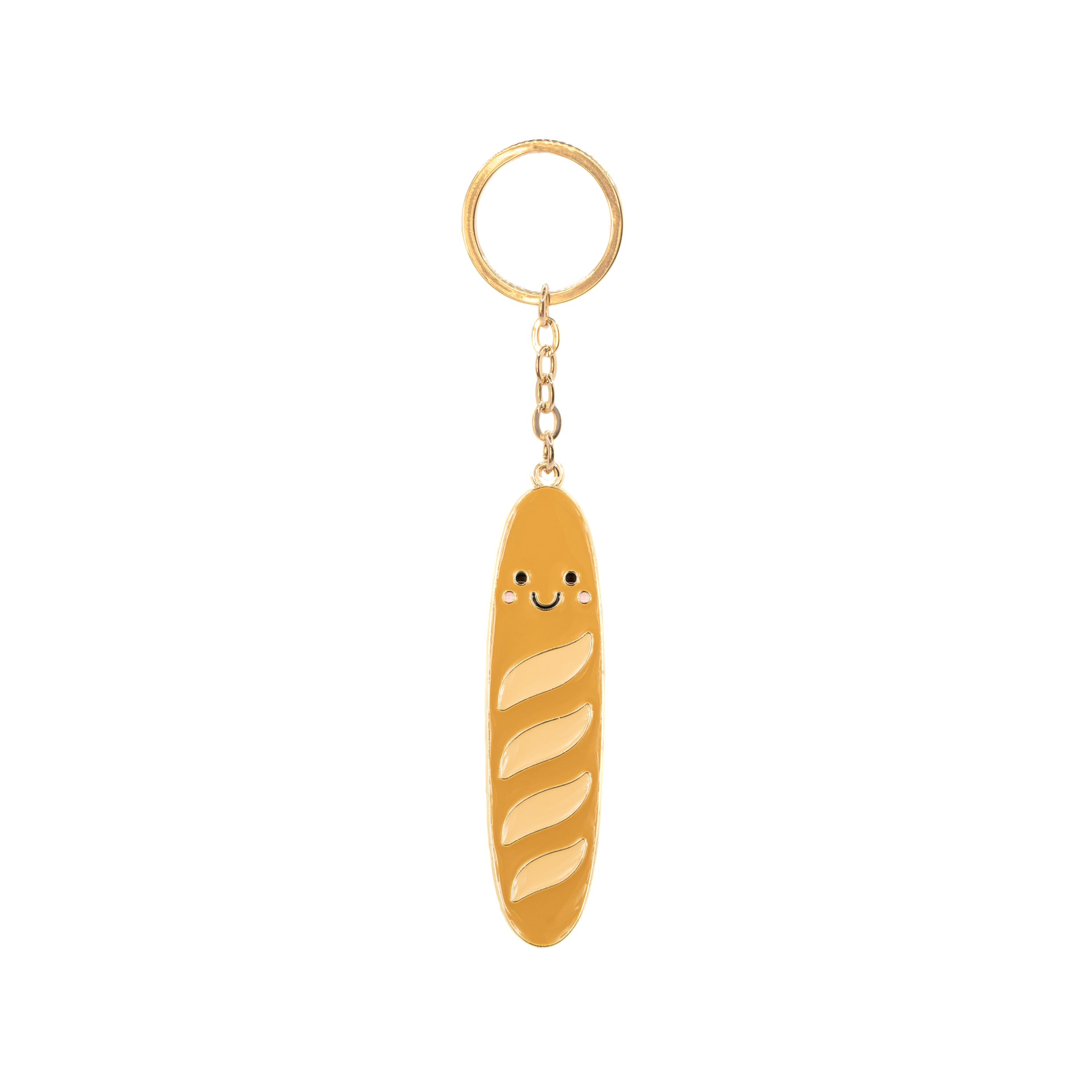 Sass & Belle Women's Brown Baguette Enamel Keyring
