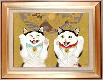 油絵 絵画 原画 影絵 影画 ねこ『しっぽのハート』 8b165e4e307bfddded63b0fbb85aad