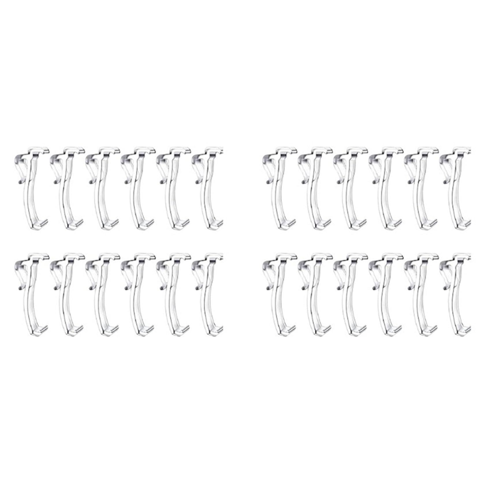 Hndhbfgrt 2.5 Inch Valance Clips Window Blind Clips Clear Plastic Valance Retainer Holder Hidden Valance Clips(24 Pieces)