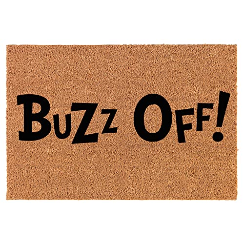 HSTNUYII Welcome Doormat Printed Memory Foam Floor Mats Door Mat Buzz Off Funny Home Bathroom Bath Shower Bedroom Mat 24