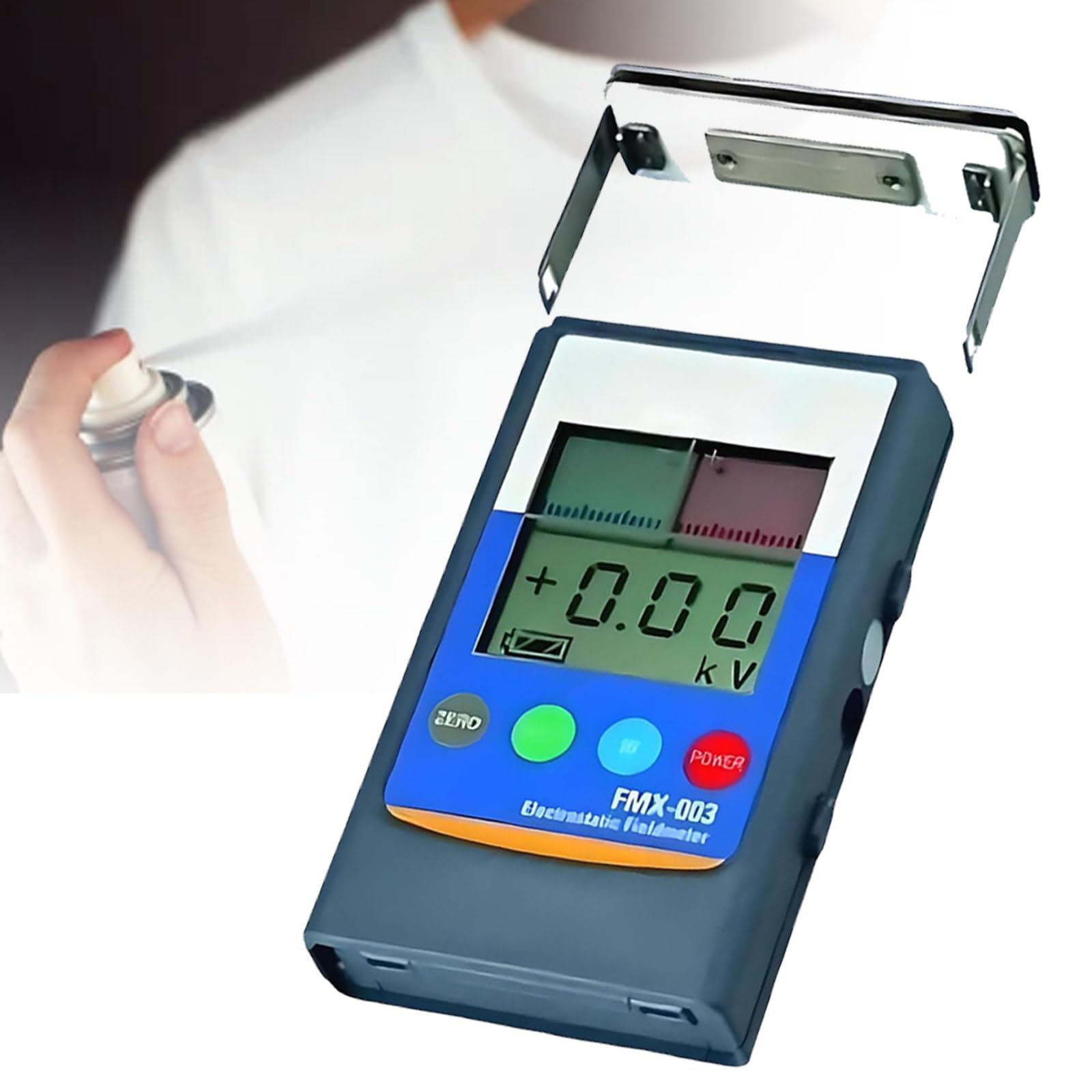 Osnzyc Handheld Electrostatic Tester, 0-20KV/0-30kV Electrostatic Field Meter with LCD Screen, Essential for Rubber, Fiber, Yarn, Plastic, and Composite Panels Static Detection 20kv