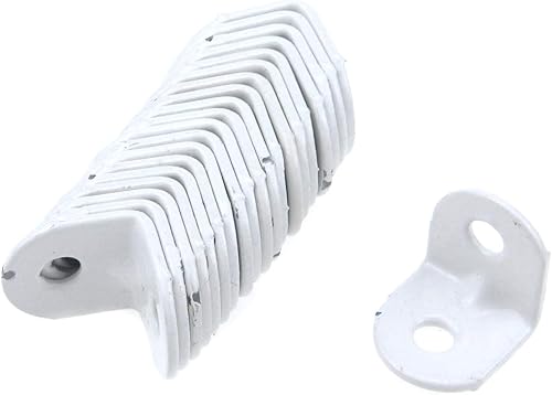 Miniatura 10 de Coshar 20 soportes de hierro en L para juntas de ángulo recto, soportes de estante resistentes para estantes flotantes, mesa de madera y banco de