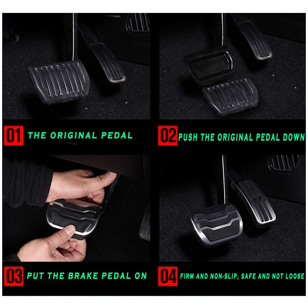 Pedale Auto, per BMW 1 3 4 5 6 Serie F20 F30 F31 F32 F33 F34 F36 2012-2017, Kit Pedali Freno Auto Pedale Frizione in Acciaio Inox AT