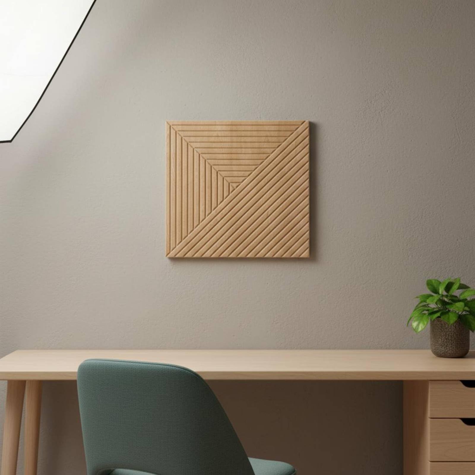 Gralara Pannello Acustico Fonoassorbente Parete Isolante Rivestimento Decorativo Fonoisolante in Feltro Poliestere con Trama Legno per