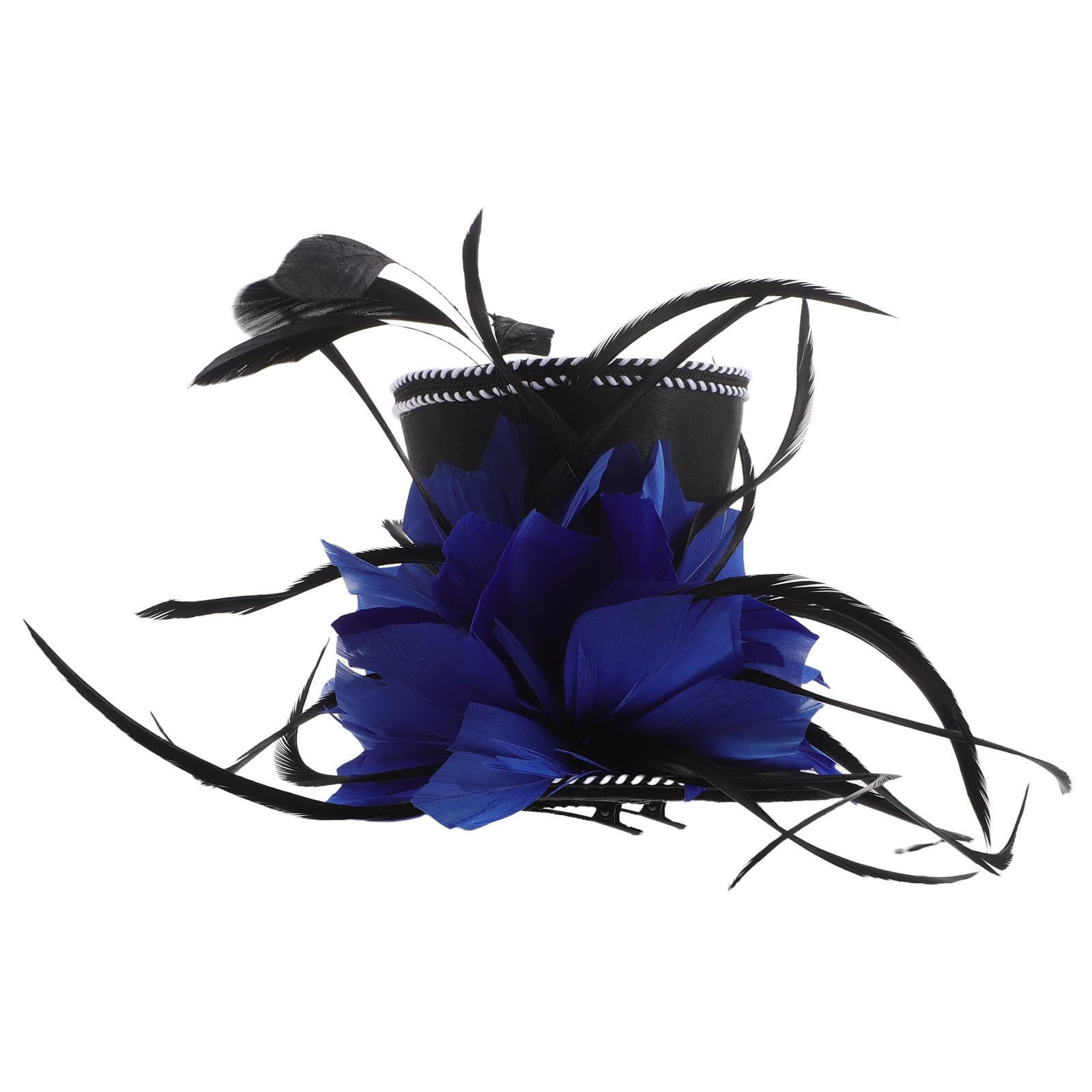 Healvian 3 Pezzi Cappello da Festa Piccolo Clip, Accessorio Femminile | Pvc e Piume, Stile Unico e Leggero, per Tea Party e Carnevali, Facile da Sistemare
