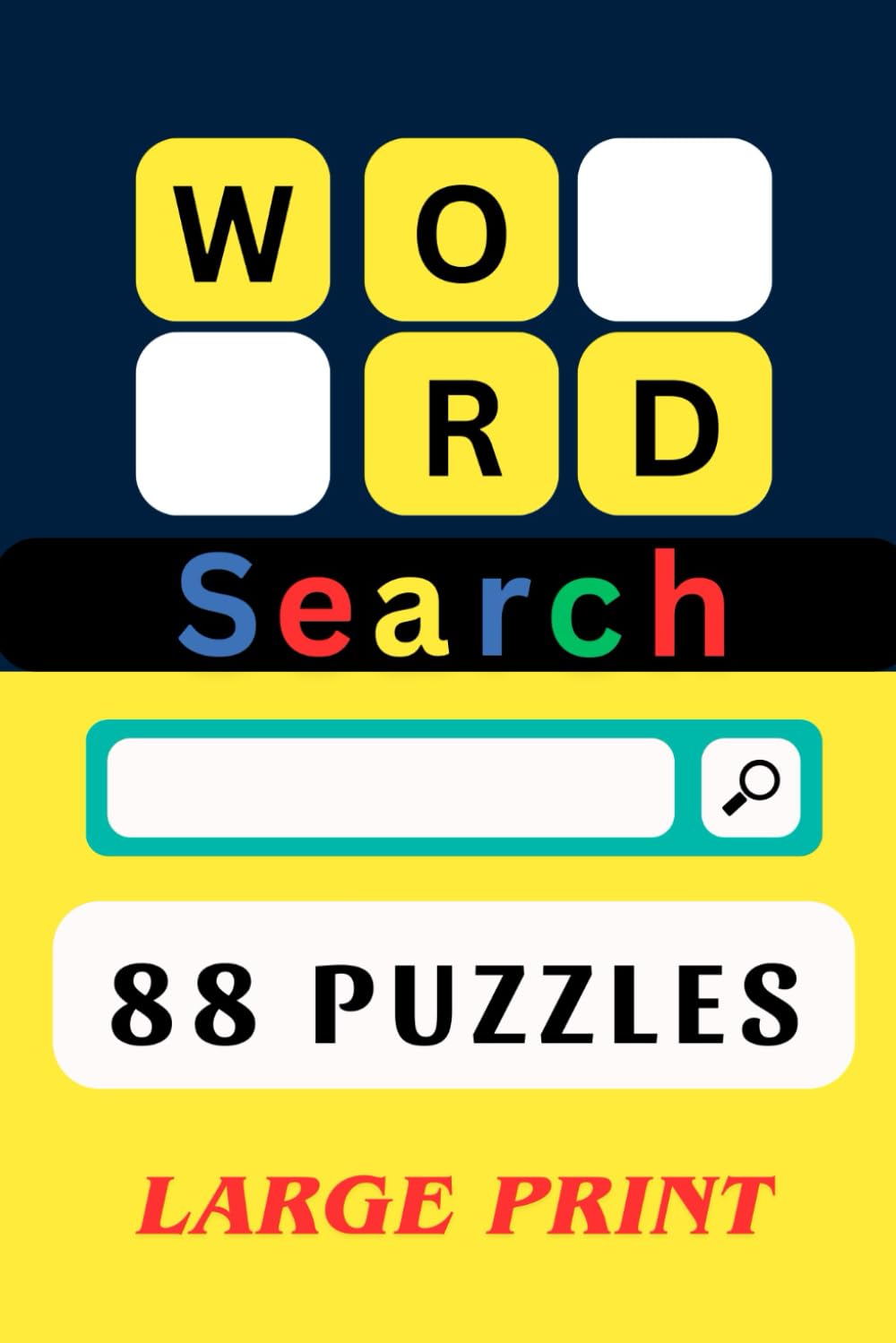 Word Search Puzzles: 88 Large Print Puzzles Across Themes