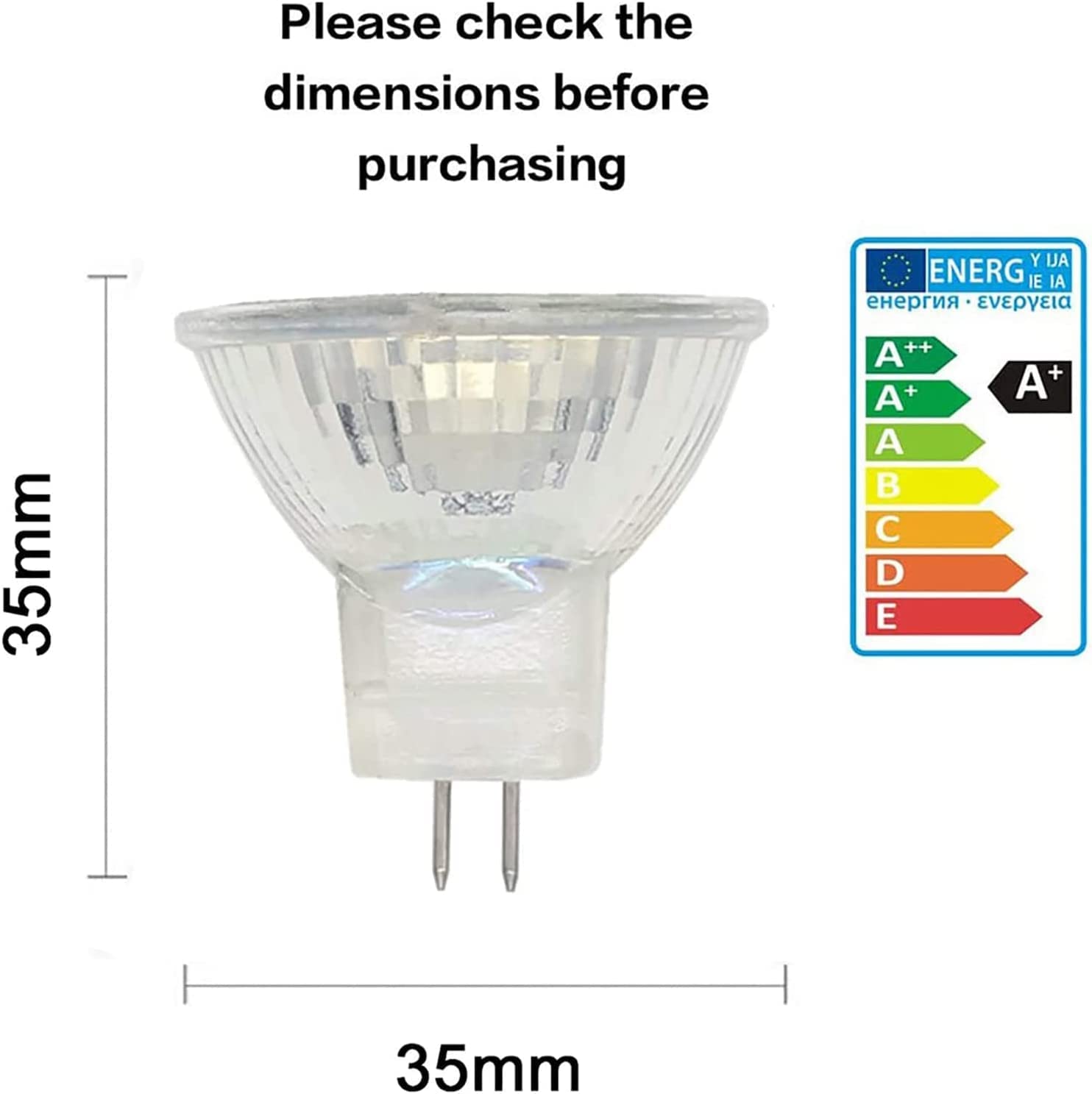 Bombillas Led MR11 GU4 5W, Reemplazar 40W halógeno equivalente LED bombilla foco lámpara 400LM 12V GU4 foco foco para el hogar, iluminación de pista de paisaje al aire libre,Cold white,12 Pack