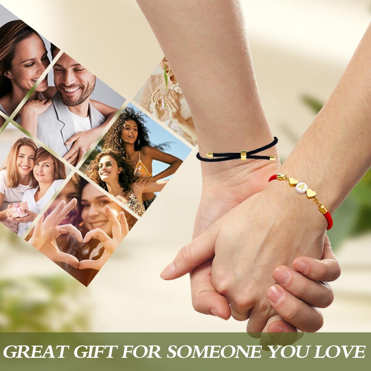 SUMMER LOVE Multicolor Letter Initial Bracelet for Women Love Heart Cute Jewelry Gift Ideas for Girlfriend Daughter Mom Grandma On Birthday Christmas (Y, Red) - Image 4