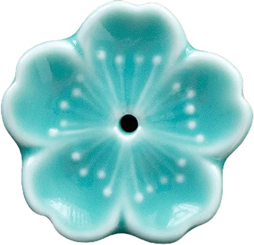 angel3292 Incensario de aromaterapia realista de cerámica pulida, elegante, soporte para incienso de flores, para regalos, soporte para cono de