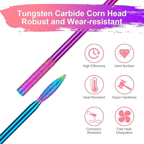 Miniatura 2 de Juego de brocas para uñas, 11 piezas de brocas eléctricas de uñas de carburo de acero de tungsteno de 332 pulgadas, brocas de pulido de cutículas