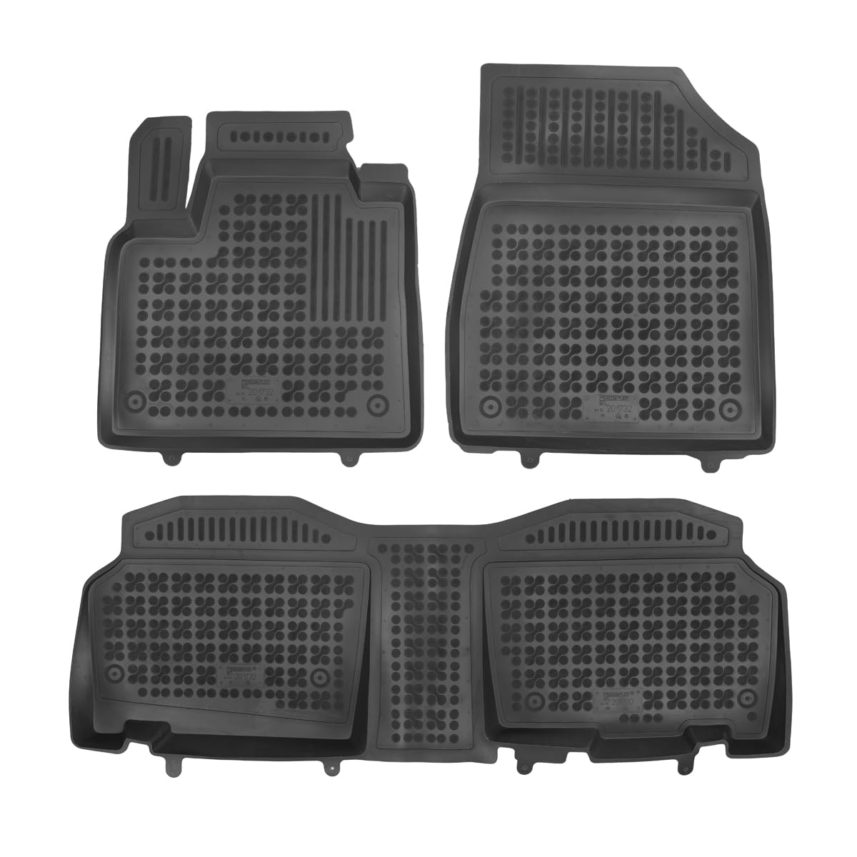 MTM Tappetini Gomma per Nissan Townstar 01.2022- Design a Vaschetta, su Misura con Bordi Rialzati cod. 3D 10051