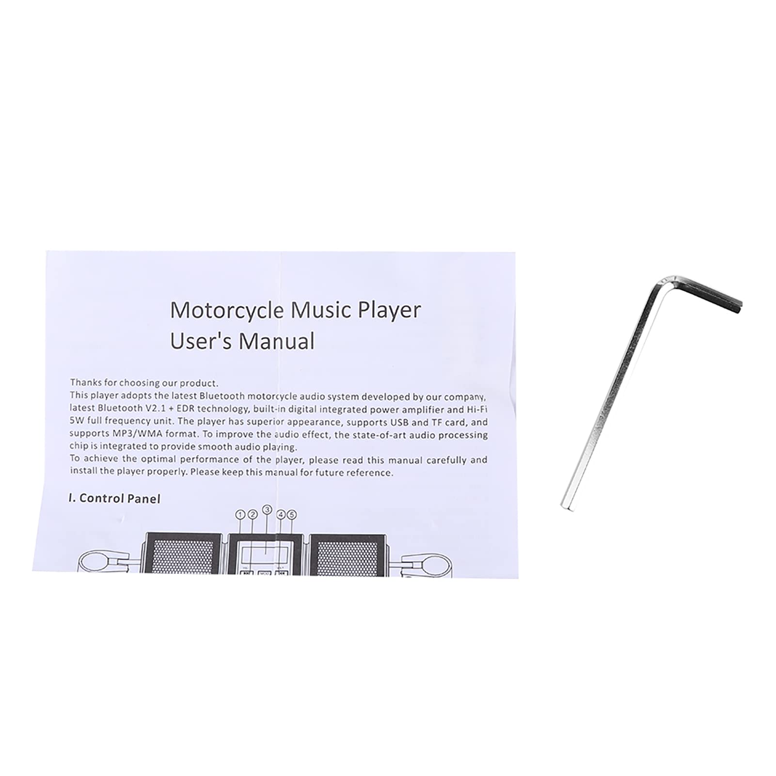 KIMISS Altoparlante Stereo per Moto Impermeabile Senza Fili Lettore MP3 Radio USBSD